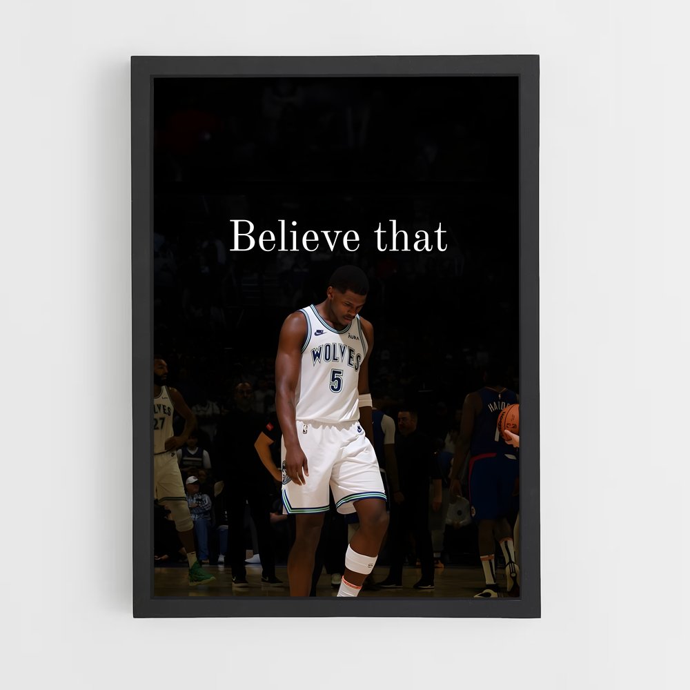 Poster Anthony en Action – affiche Basketball (vue 2)